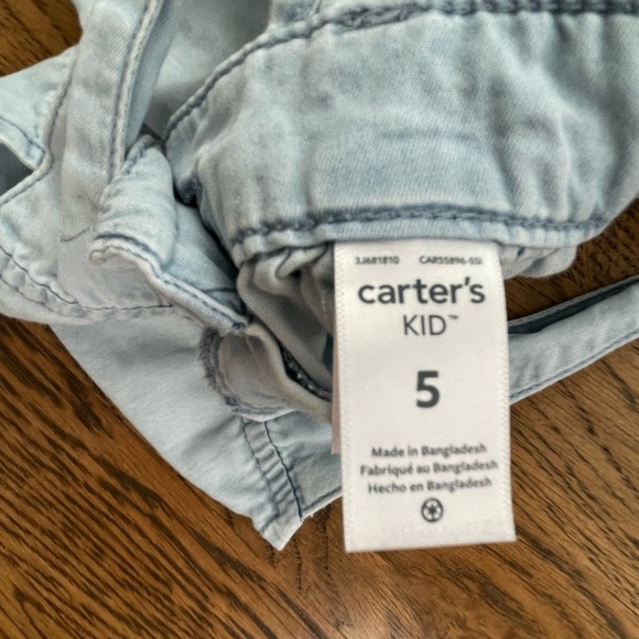 Carter’s lightweight denim dress overalls. - Picture 2 of 3